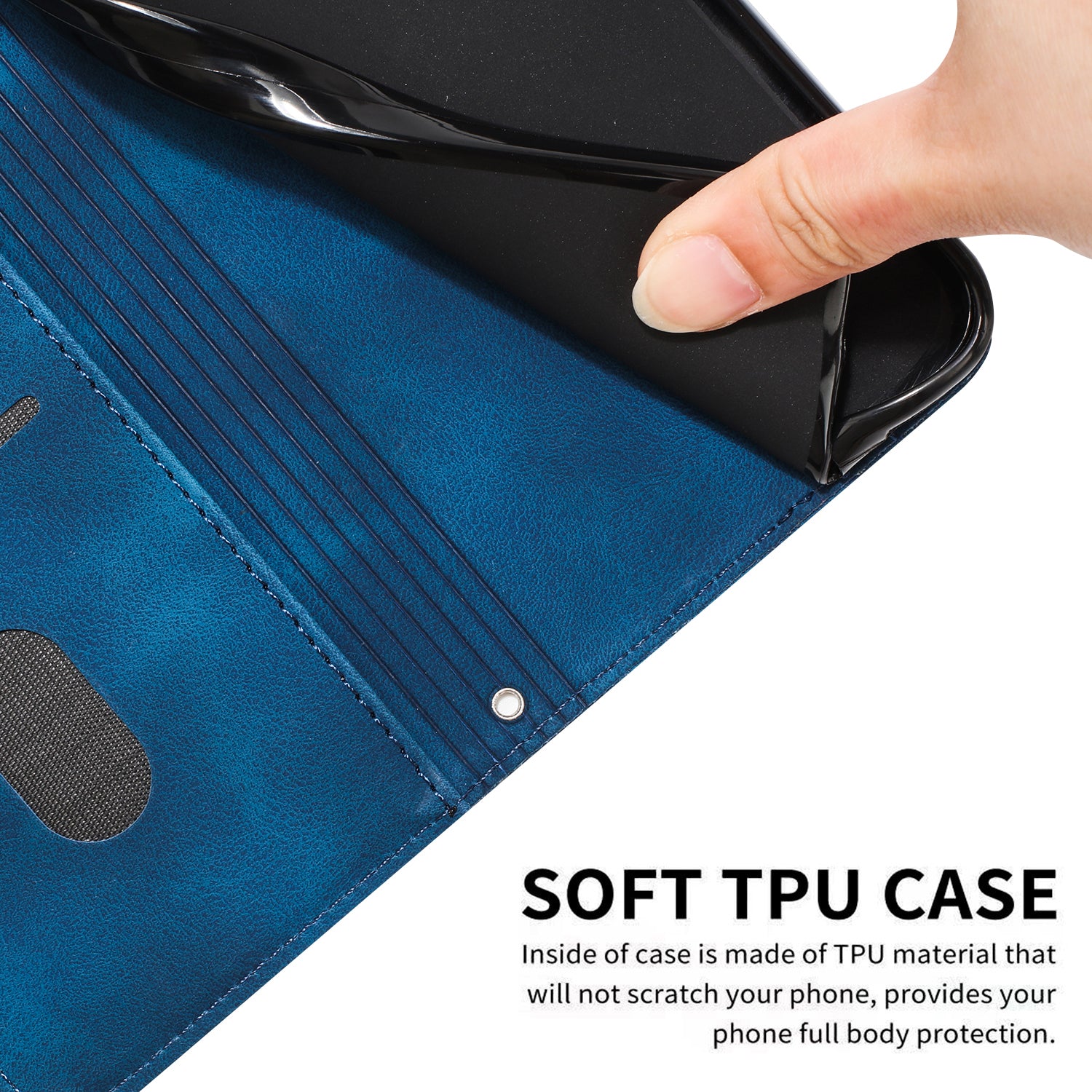 Anti-drop Phone Case for Samsung Galaxy A22 5G (EU Version) Triangle Imprint Leather Stand Wallet Cover with Strap Anti-drop Phone Case for Samsung Galaxy A22 5G (EU Version) Triangle Imprint Leather Stand Wallet Cover with Strap